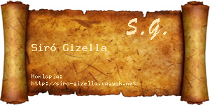 Siró Gizella névjegykártya