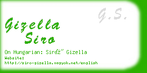 gizella siro business card