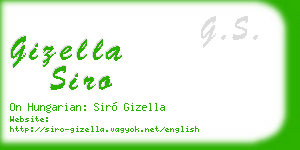 gizella siro business card